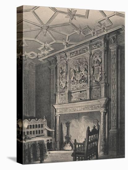 Interior of an Old House at Enfield, Middlesex, known as Queen Elizabeths Palace, 1915-CJ Richardson-Stretched Canvas