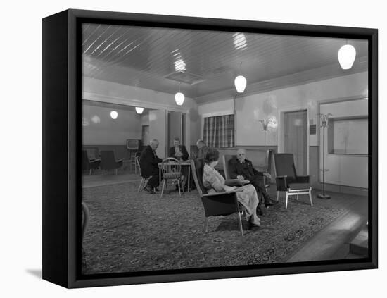 Interior of an Old Peoples Home, Kilnhurst, South Yorkshire, 1961-Michael Walters-Framed Stretched Canvas