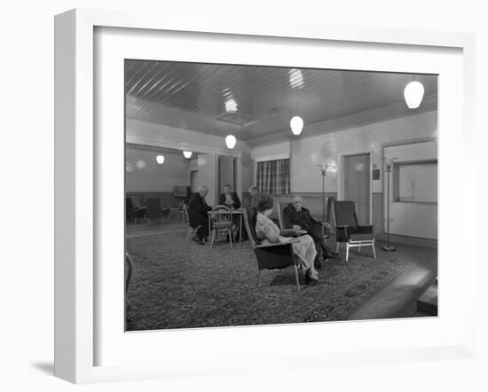 Interior of an Old Peoples Home, Kilnhurst, South Yorkshire, 1961-Michael Walters-Framed Photographic Print