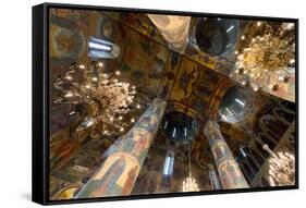 Interior of Annunciation Cathedral, Kremlin, UNESCO World Heritage Site, Moscow, Russia, Europe-Miles Ertman-Framed Stretched Canvas