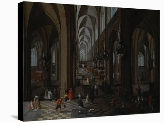 Interior of Antwerp Cathedral, 1651-Pieter Neeffs the Elder-Stretched Canvas