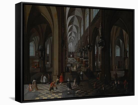 Interior of Antwerp Cathedral, 1651-Pieter Neeffs the Elder-Framed Stretched Canvas