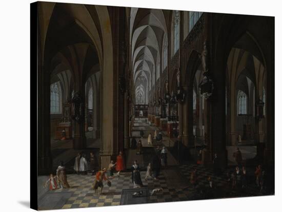 Interior of Antwerp Cathedral, 1651-Pieter Neeffs the Elder-Stretched Canvas