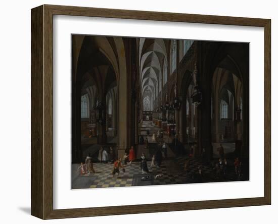 Interior of Antwerp Cathedral, 1651-Pieter Neeffs the Elder-Framed Giclee Print