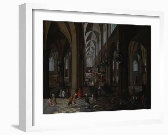 Interior of Antwerp Cathedral, 1651-Pieter Neeffs the Elder-Framed Giclee Print