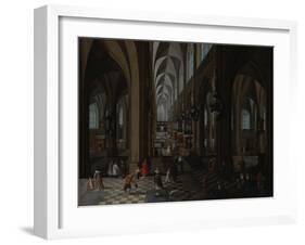 Interior of Antwerp Cathedral, 1651-Pieter Neeffs the Elder-Framed Giclee Print