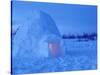 Interior of Arctic Igloo, Churchill, Manitoba, Canada-Stuart Westmoreland-Stretched Canvas