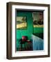 Interior of Bar with Mermaid Mural, Tela, Honduras-Jeffrey Becom-Framed Photographic Print