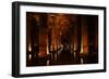 Interior of Basilica Cistern, Sultanahmet, Istanbul, Turkey-Ben Pipe-Framed Photographic Print