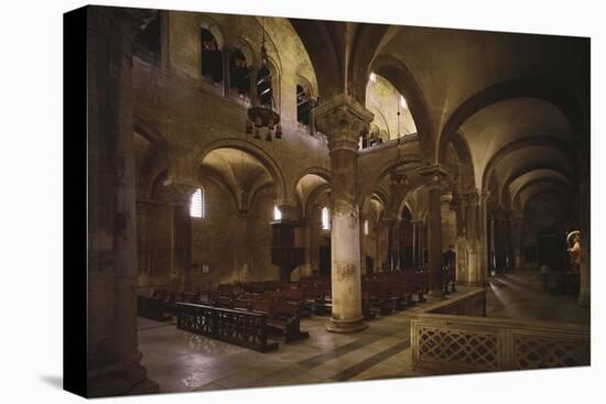 Interior of Basilica of San Nicola Di Bari, Apulia, Italy, 11th Century-null-Stretched Canvas