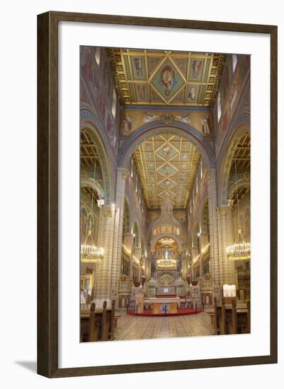 Interior of Basilica of St. Peter, Pecs, Southern Transdanubia, Hungary, Europe-Ian Trower-Framed Photographic Print