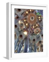 Interior of Basilica Sagrada Familia, Barcelona, Catalonia, Spain-Ivan Vdovin-Framed Photographic Print