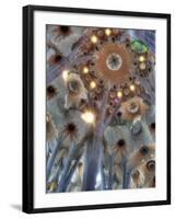 Interior of Basilica Sagrada Familia, Barcelona, Catalonia, Spain-Ivan Vdovin-Framed Photographic Print