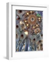 Interior of Basilica Sagrada Familia, Barcelona, Catalonia, Spain-Ivan Vdovin-Framed Photographic Print