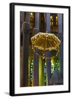 Interior of Basilica Sagrada Familia by the Architect Antoni Gaudi, Barcelona, Catalonia, Spain-Carlos Sanchez Pereyra-Framed Photographic Print