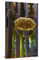 Interior of Basilica Sagrada Familia by the Architect Antoni Gaudi, Barcelona, Catalonia, Spain-Carlos Sanchez Pereyra-Stretched Canvas