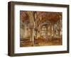 Interior of Bebington Church, 1869 (Oil on Board)-William Huggins-Framed Giclee Print