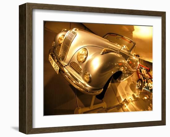 Interior of BMW Car Museum, Munich, Bayern, Germany-Walter Bibikow-Framed Premium Photographic Print