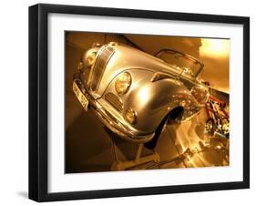 Interior of BMW Car Museum, Munich, Bayern, Germany-Walter Bibikow-Framed Premium Photographic Print