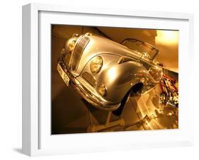 Interior of BMW Car Museum, Munich, Bayern, Germany-Walter Bibikow-Framed Premium Photographic Print