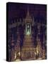 Interior of Bot, or Chapel, of Emerald Buddha in Wat Phra Kaew, Grand Palace, Bangkok, Thailand-null-Stretched Canvas