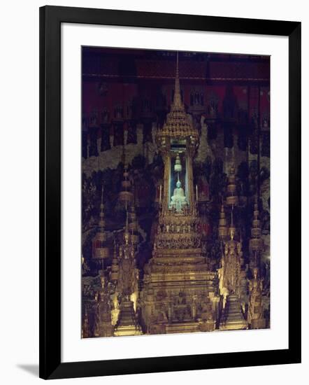Interior of Bot, or Chapel, of Emerald Buddha in Wat Phra Kaew, Grand Palace, Bangkok, Thailand-null-Framed Giclee Print