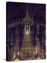 Interior of Bot, or Chapel, of Emerald Buddha in Wat Phra Kaew, Grand Palace, Bangkok, Thailand-null-Stretched Canvas