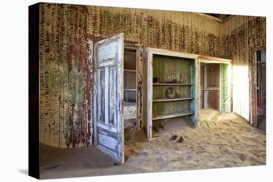 Interior of Building Slowly Being Consumed by the Sands of the Namib Desert-Lee Frost-Stretched Canvas