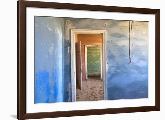 Interior of Building Slowly Being Consumed by the Sands of the Namib Desert-Lee Frost-Framed Photographic Print