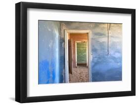 Interior of Building Slowly Being Consumed by the Sands of the Namib Desert-Lee Frost-Framed Photographic Print