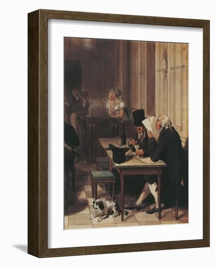 Interior of Cafe from around 1815-Louis-Leopold Boilly-Framed Giclee Print