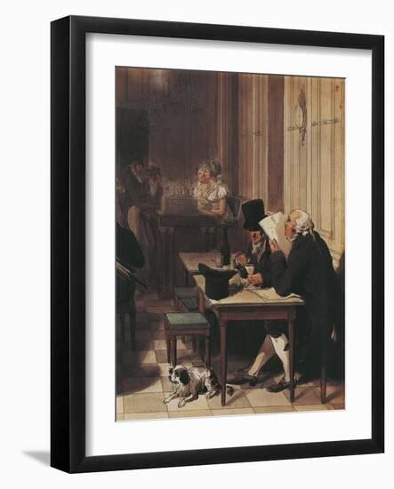 Interior of Cafe from around 1815-Louis-Leopold Boilly-Framed Giclee Print