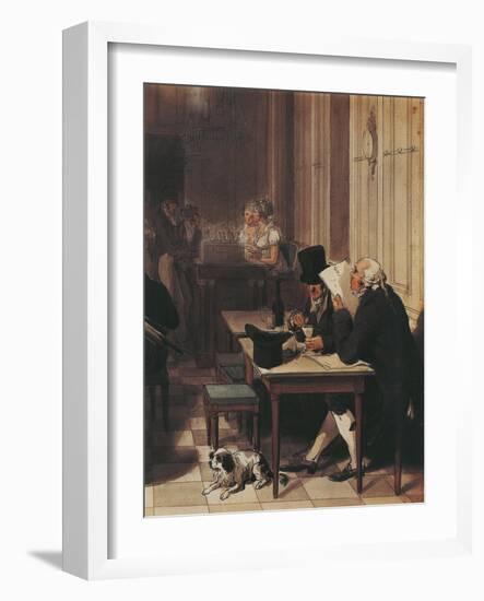 Interior of Cafe from around 1815-Louis-Leopold Boilly-Framed Giclee Print