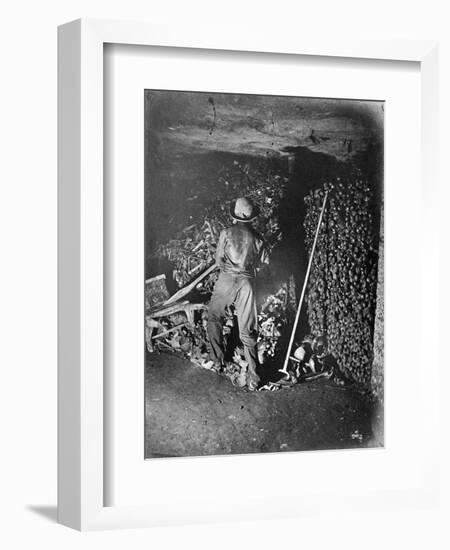 Interior of Catacombs, Paris, 1861-Paul Nadar-Framed Giclee Print