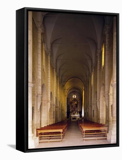 Interior of Cathedral at Sezze, Lazio, Italy-null-Framed Stretched Canvas