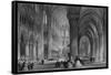 Interior of Cathedral of Notre Dame, from France Illustrated, with Drawings by Thomas Allom-null-Framed Stretched Canvas