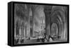 Interior of Cathedral of Notre Dame, from France Illustrated, with Drawings by Thomas Allom-null-Framed Stretched Canvas