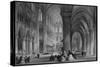 Interior of Cathedral of Notre Dame, from France Illustrated, with Drawings by Thomas Allom-null-Stretched Canvas
