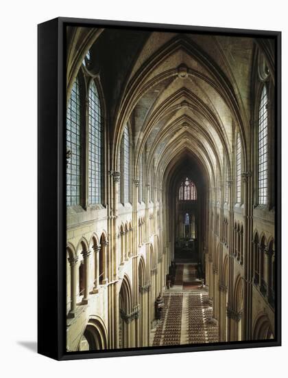 Interior of Cathedral of Notre-Dame-null-Framed Stretched Canvas