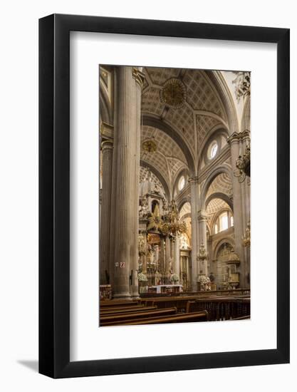 Interior of Cathedral, Puebla City, Puebla, Mexico, North America-Ben Pipe-Framed Photographic Print