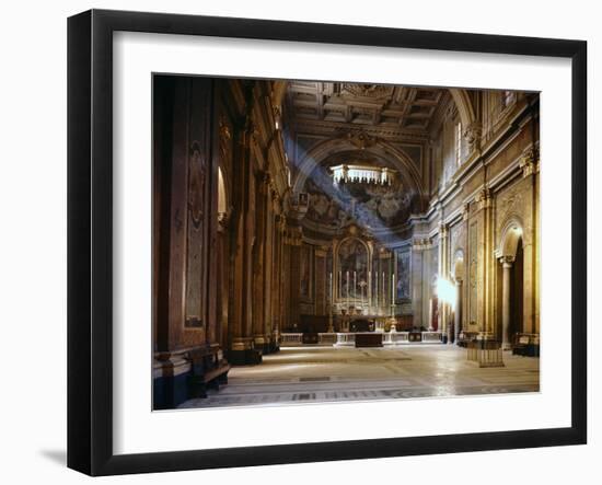 Interior of Catholic Church-null-Framed Photographic Print