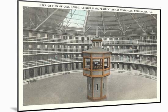 Interior of Cell House, Joliet Prison-null-Mounted Art Print