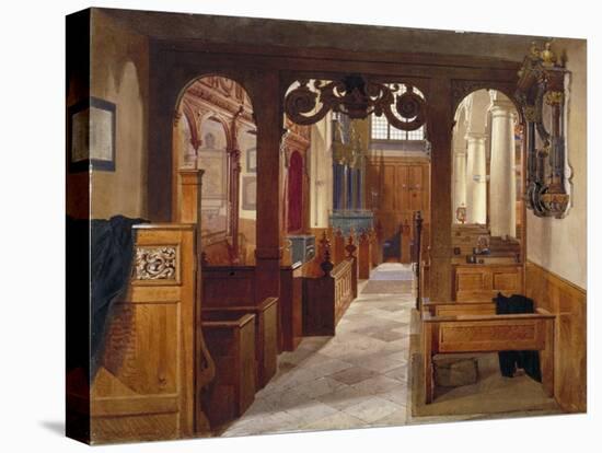 Interior of Charterhouse Chapel, London, 1885-John Crowther-Stretched Canvas