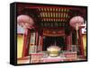 Interior of Chinese Temple in Sibu, a Port on the Rajang River in Sarawak, Malaysia, Southeast Asia-Robert Francis-Framed Stretched Canvas