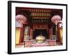 Interior of Chinese Temple in Sibu, a Port on the Rajang River in Sarawak, Malaysia, Southeast Asia-Robert Francis-Framed Photographic Print