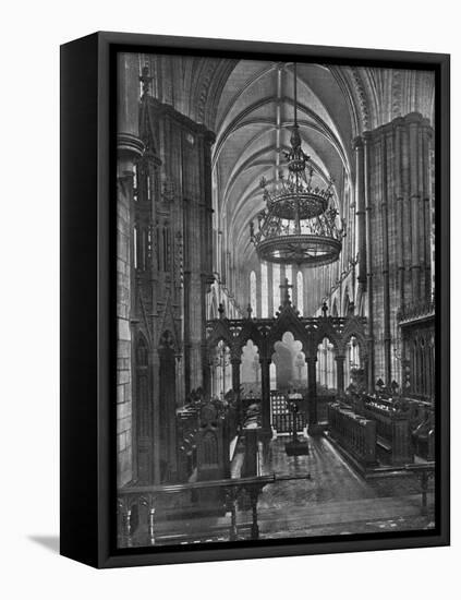 Interior of Christ Church Cathedral, Dublin, Ireland, 1924-1926-Valentine & Sons-Framed Stretched Canvas