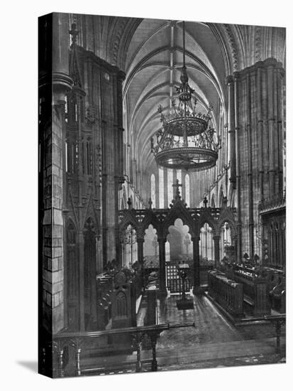 Interior of Christ Church Cathedral, Dublin, Ireland, 1924-1926-Valentine & Sons-Stretched Canvas