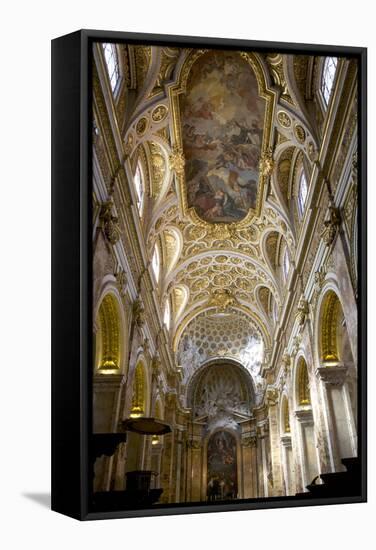 Interior of Church of San Luigi Dei Francesi, Rome, Lazio, Italy, Europe-Peter-Framed Stretched Canvas