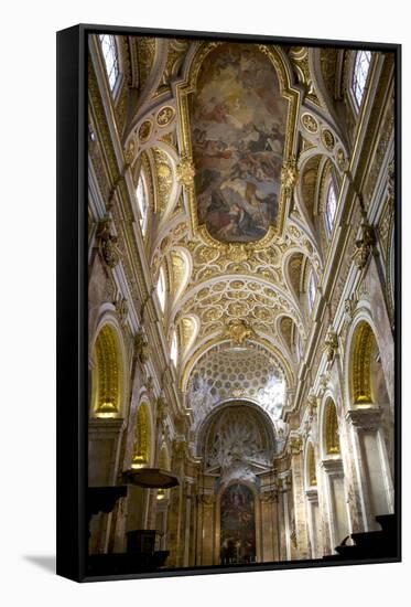 Interior of Church of San Luigi Dei Francesi, Rome, Lazio, Italy, Europe-Peter-Framed Stretched Canvas
