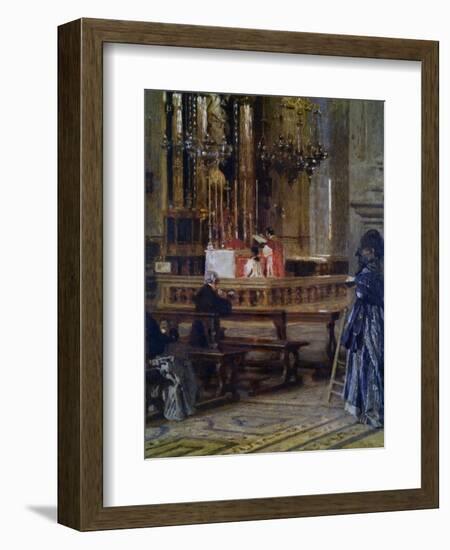 Interior of Church of Santa Maria Presso San Celso-Filippo Carcano-Framed Art Print